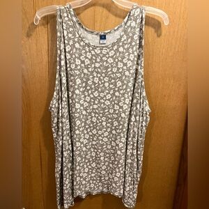 Old Navy Floral Tank Top - Green and White